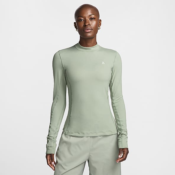 Womens Thumbholes Hiking Shirts. Nike